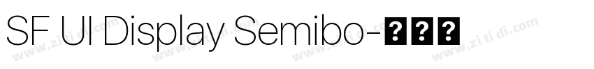 SF UI Display Semibo字体转换